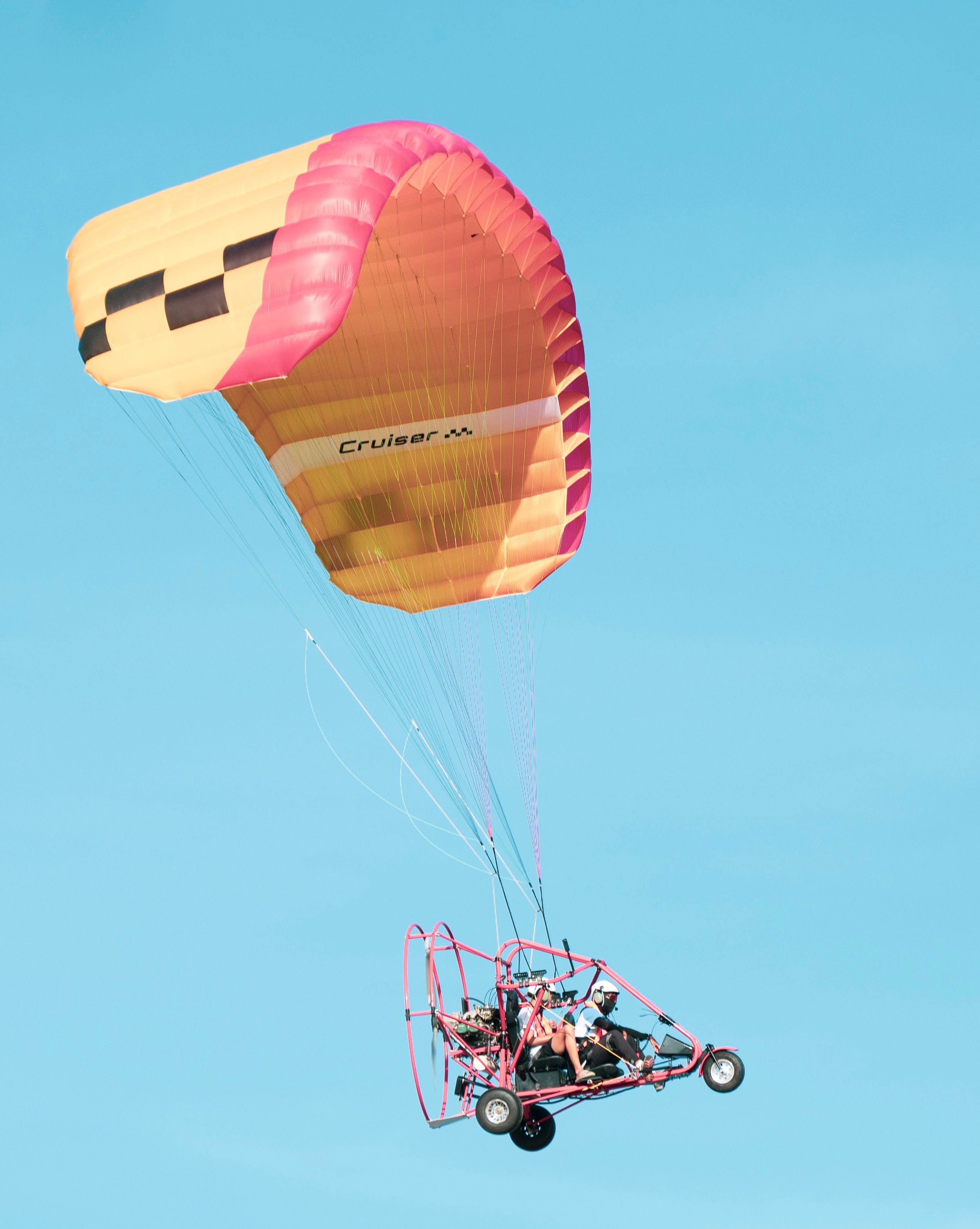 Paramotor vela rosa
